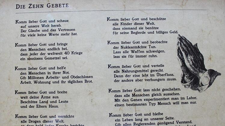 Gisela Laskes "Zehn Gebete" Foto: Popp