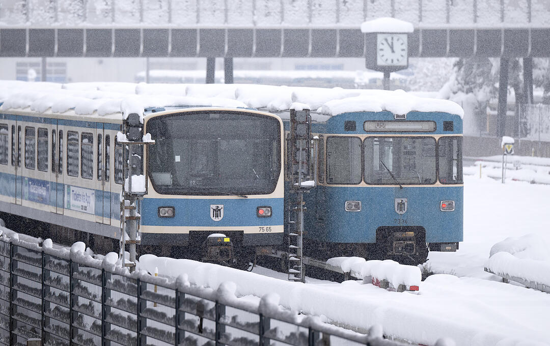 Wintereinbruch in Süddeutschland - München