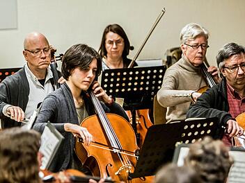 Impressionen von der Probenarbeit mit dem Orchester der "Gesellschaft der Musikfreunde Neustadt" unter Leitung von Hans Stähli. Fotos: Jochen Berger