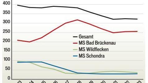 Mittelschüler im Altlandkreis Bad Brückenau; Grafik: Franziska Schäfer