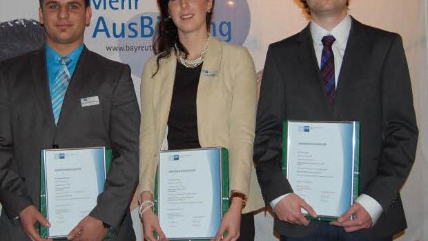 Manuel Ackermann, Laura Pflaum und Dirk Frank (von links)
