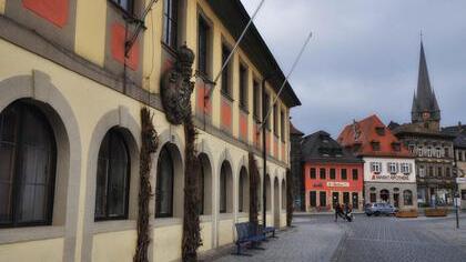 Am Marktplatz in Lichtenfels.