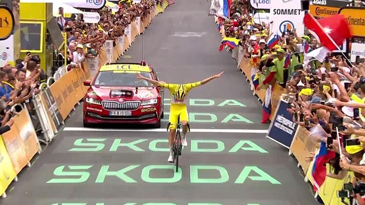 "Dominator" Tadej Pogačar freut sich über einen Etappensieg bei der Tour de France 2024. Wird es in diesem Jahr schwer(er) für ihn, den Tour-Titel zu holen?
