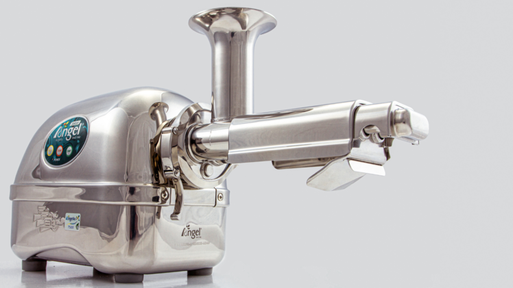 Kein Plastik: Der Angel Juicer besteht komplett aus rostfreiem Edelstahl.