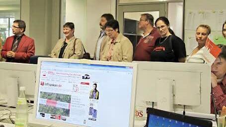 Die Besucher konnten den BR-Redakteuren über die Schulter gucken.