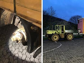 Fränkische Traktor-Lkw-Kombi: Polizei stoppt ungewöhnliches Fahrzeuggespann in Osthessen