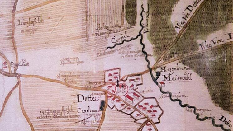 Ausschnitt aus dem Güterverzeichnis 1681 der Freiherren von Thüngen. Das Original befindet sich im Privatbesitz der Familie von Thüngen, Weißenbach.  Repro: Julia Raab