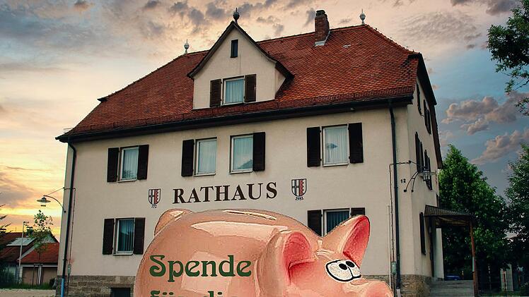 Spende für die Gemeinde: Rannungen hat viel vor, aber wenig Geld in der  Kasse. Spenden würden da helfen. Foto/Montage: Dieter Britz