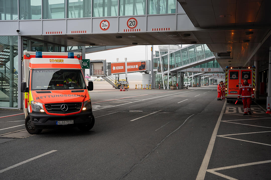 Großübung am Nürnberger Flughafen