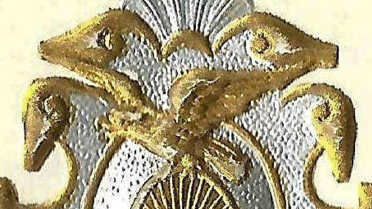 Das Wappen des Velociped-Clubs. Foto: Repro Saale-Zeitung