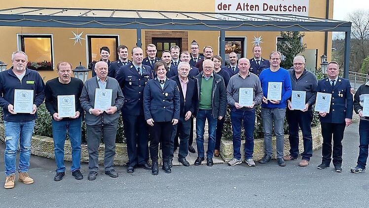 Ehrungen standen bei der Wehr in Kleingesee an.
