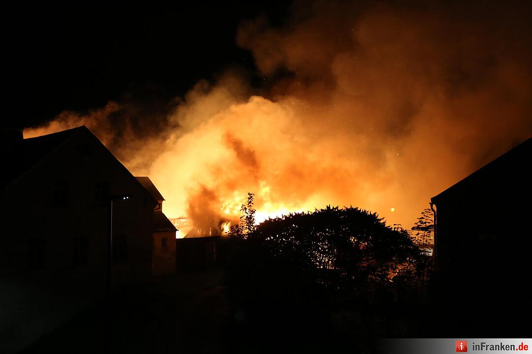 Großbrand im Kreis Hof