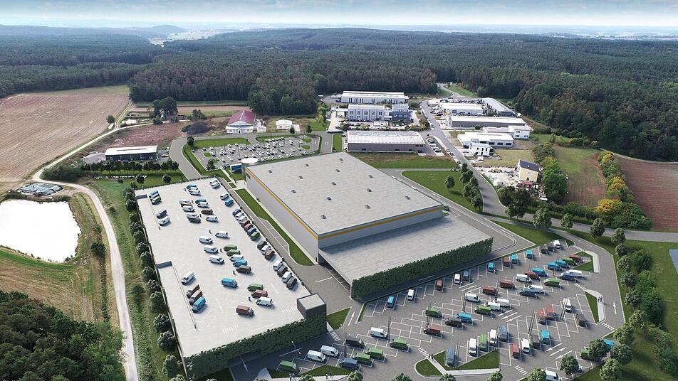 Das sind die Pläne von Amazon für das Verteilzentrum in Limbach.         Visualisierung: P3 Logistic Parks