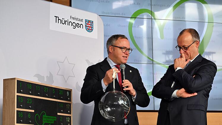 Mario Voigt und Friedrich Merz