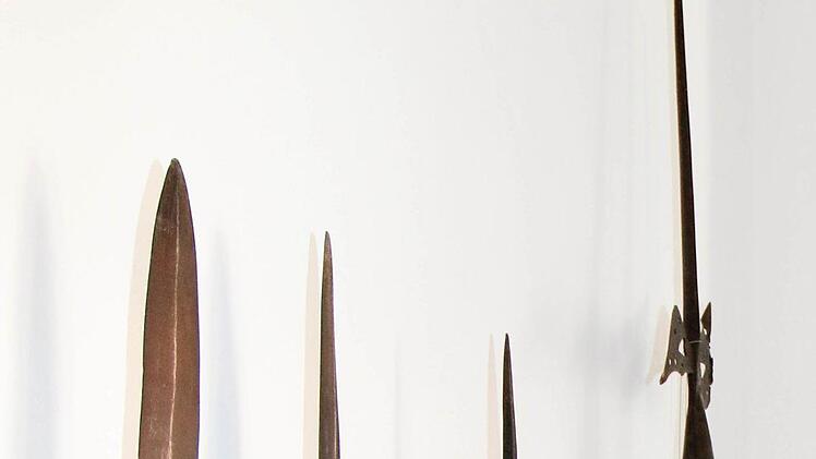 it solchen martialischen Waffen zog der Bildhäuser Haufen im Jahr  1525 im  Bauernkrieg  gegen die Obrigkeit. Foto: Dieter Britz