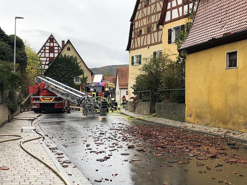 Scheune brennt: Großbrand in Mittelfranken führt zu hohem Sachschaden