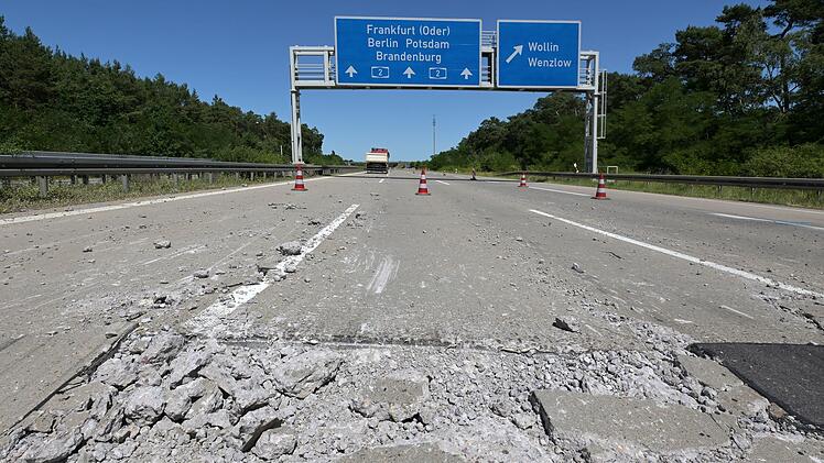 Stra&szlig;ensch&auml;den A2 in Brandenburg