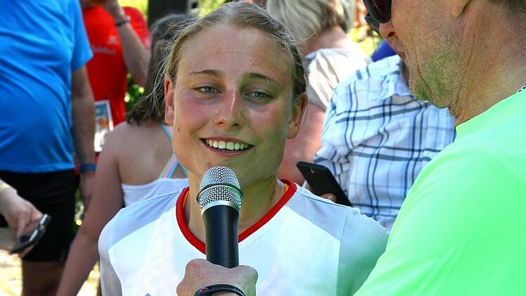 Die schnellste Frau im Hauptlauf, Kristina Sendel. Foto: Monika Limmer