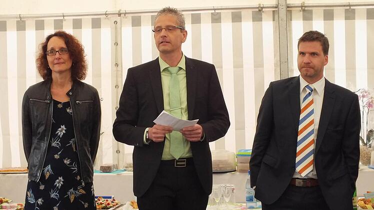 Logopädin Andrea Gottwald (von links) und die Ärzte Stephan Stoll und Christian Staab.