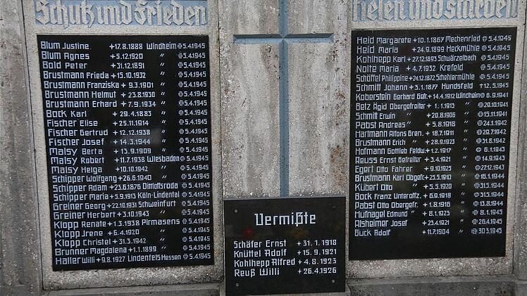 Gedenken in Windheim  Foto: Schaar