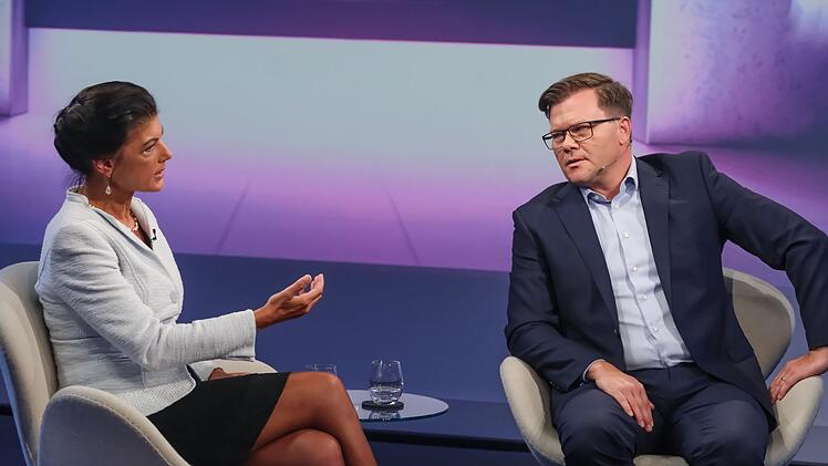 Sahra Wagenknecht und Carsten Schneider stritten bei "Maischberger" &uuml;ber die Deutung des Wahlergebnisses von Sachsen-Anhalt.
