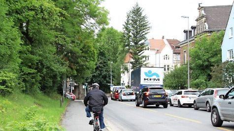 Das tun die Radfahrer auch - in beide Richtungen.