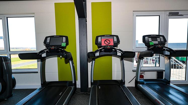 Blick ins Burgebracher Fitnessstudio der Familie Albrecht. Foto: Matthias Hoch