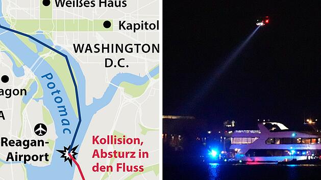 Flugzeugabsturz in Washington: Verzweifelte Suche nach Überlebenden