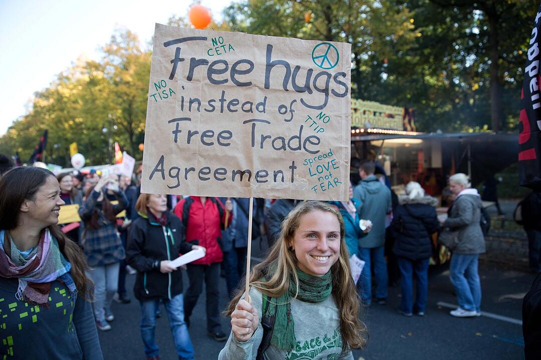Demonstration gegen TTIP und Ceta