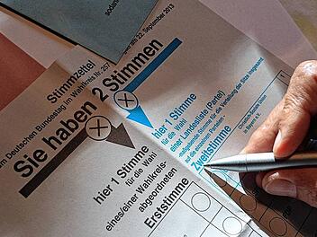 Stimmzettel zur Briefwahl f&uuml;r die Bundestagswahl 2013