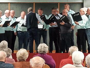 Der Männergesangverein Burgsinn auf der Bühne