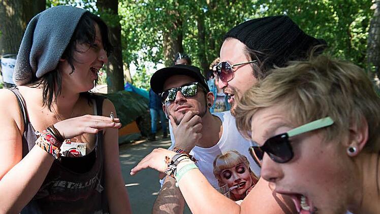 Caro, Patrick, Nino und Kevin bei Rock im Park.