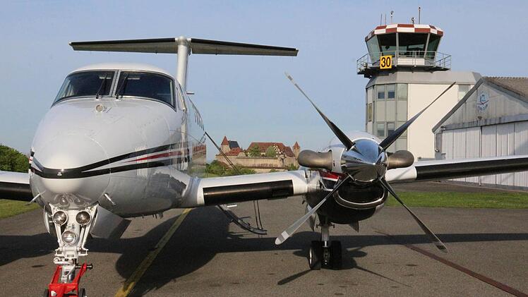 Eine Beechcraft auf dem Flugplatz Brandensteinsebene. Foto: Simone Bastian/Archiv Coburger Tageblatt