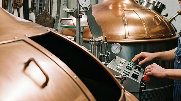 Braukessel in einer Brauerei