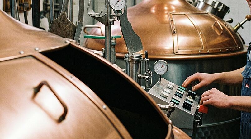 Braukessel in einer Brauerei