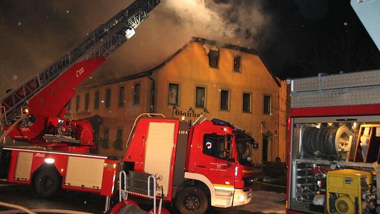 Feuerwehreinsatz an der Schwarzen Pfütze.