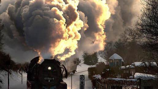 Der Rodelbitz verkehrt als Traditionszug auf der Strecke Erfurt-Meiningen, Eisenach. Hier fährt er in den Bahnhof Oberhof ein. Foto: Frank Hausdörfer