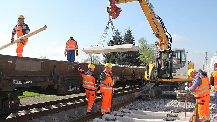 Baufortschritt in Baiersdorf Foto: DB AG/Hannes Frank