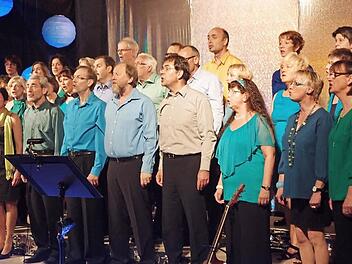 Stimmgewaltig: der Chor Taktzente in Maria Bildhausen Foto: Anton Then