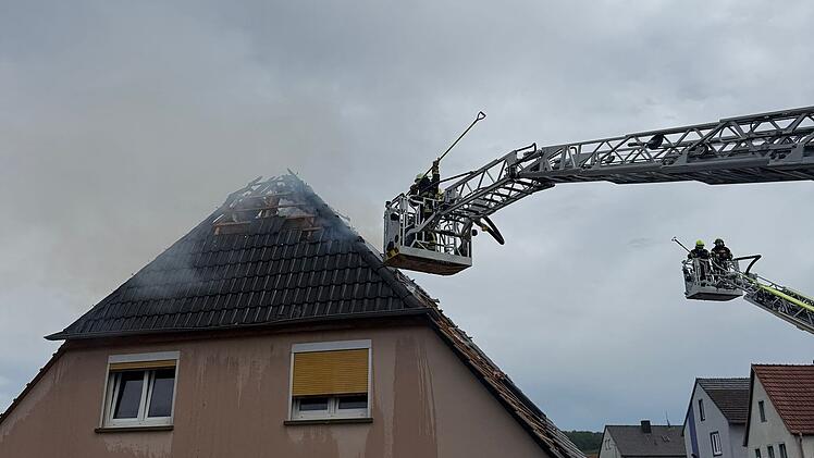 Dachstuhlbrand in Volkach