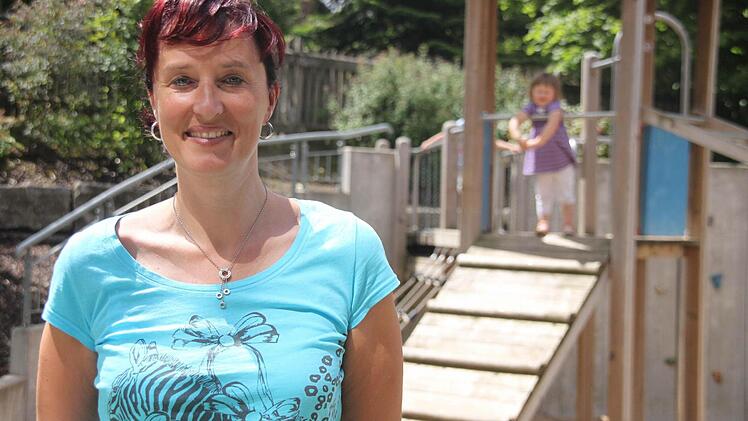 Heike Koch leitet den Hellmitzheimer Kindergarten. Foto: Carmen Schmitt
