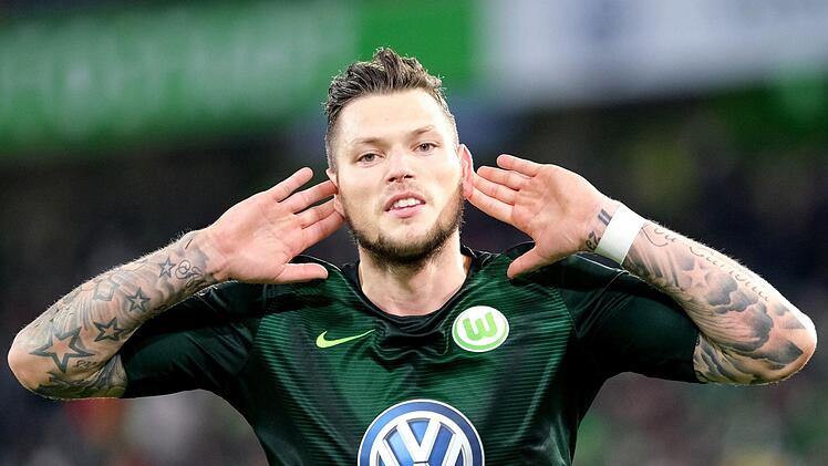 Linker Stürmer: Daniel Ginczek (VfL Wolfsburg); beim Club: 2013/14; Marktwert: 7 Mio. Euro (Maximum: 12 Mio./2018) Foto: Peter Steffen, dpa