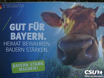 Das Wahlplakat der CSU