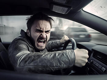 Autofahrer, Ausrasten, Verkehr, Pöbeln
