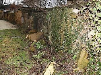 Dringender Sanierungsbedarf besteht an der Stadtmauer im Bereich "Stachete". Hier musste das mittelalterliche Gemäuer durch den städtischen Bauhof schon provisorisch vor dem Einsturz bewahrt werden. Fotos: Georg Stöhr
