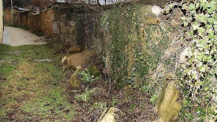 Dringender Sanierungsbedarf besteht an der Stadtmauer im Bereich "Stachete". Hier musste das mittelalterliche Gemäuer durch den städtischen Bauhof schon provisorisch vor dem Einsturz bewahrt werden. Fotos: Georg Stöhr