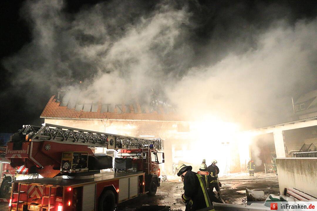 Scheunenbrand in Reundorf bei Lichtenfels