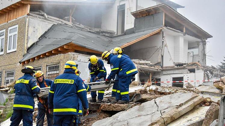 Rettungsaktion im  "fiktiven" Krisengebiet. Foto: THW Bad Kissingen