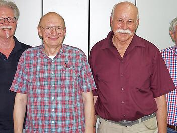 Der Vorstand des Gesangvereins Garitz (von links): Jürgen Dobler, Hartmut Großmann, Manfred Simon und Dr. Peter Beckmann.