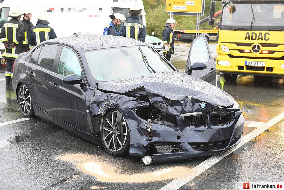 A70: Unfall an der Anschlussstelle Bamberg-Hafen